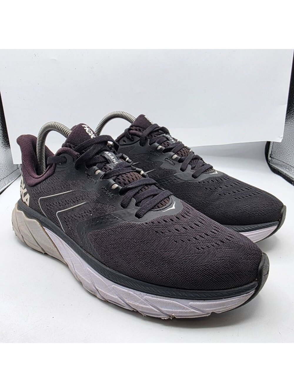 Hoka One One Arahi 5 Womens Running Shoes Size 9.5B Black Lightweight Athletic